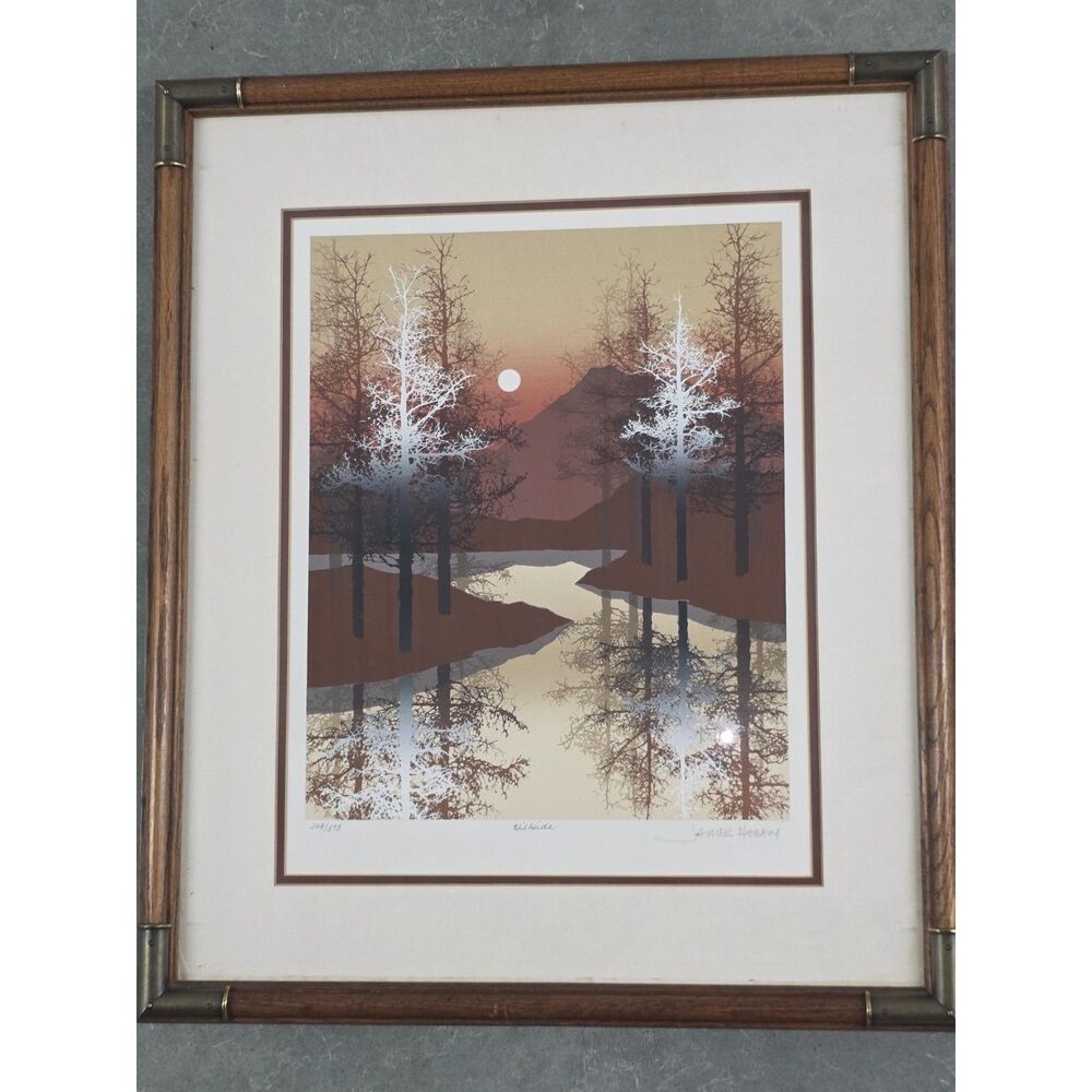 Vintage Mid-Century James Hagen Signed Serigraph Print "Hillside" #202 / 375